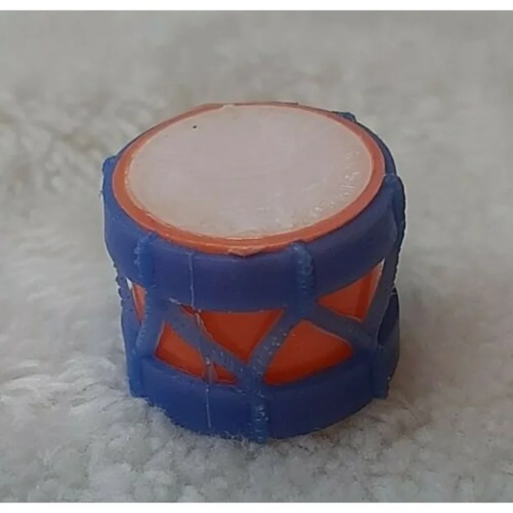 Vtg doll toy drum rattle Grandmother Stover's Dollhouse Miniature